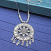 Oxidized Silver-Tone Pendant Necklace