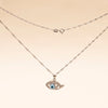 925 Sterling Silver Evil Eye Pendant With Chain With Zircon